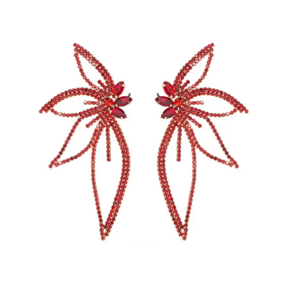 Butterfly fashion designer luxury earrings rhinestones
